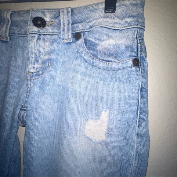 Vintage Guess Daredevil Jeans Distressed Style! Ultra Low Rise Womenβs Jeans! - Picture 3 of 10